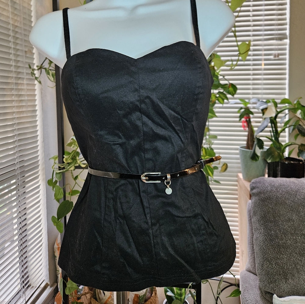 Guess Black Bustier Top
